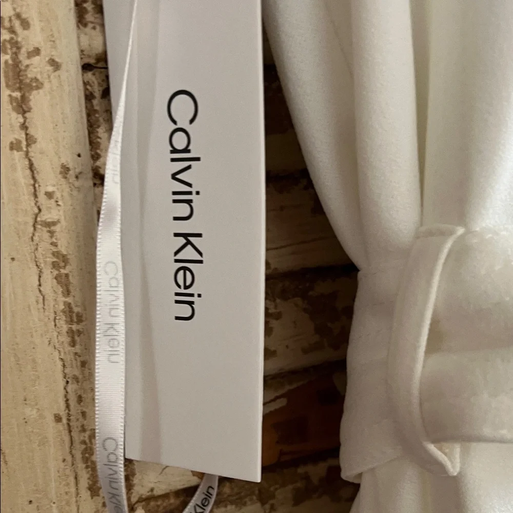 Calvin Klein Collection White Belted Midi Dress - Picture 4 of 4